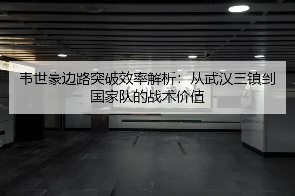 韦世豪边路突破效率解析：从武汉三镇到国家队的战术价值